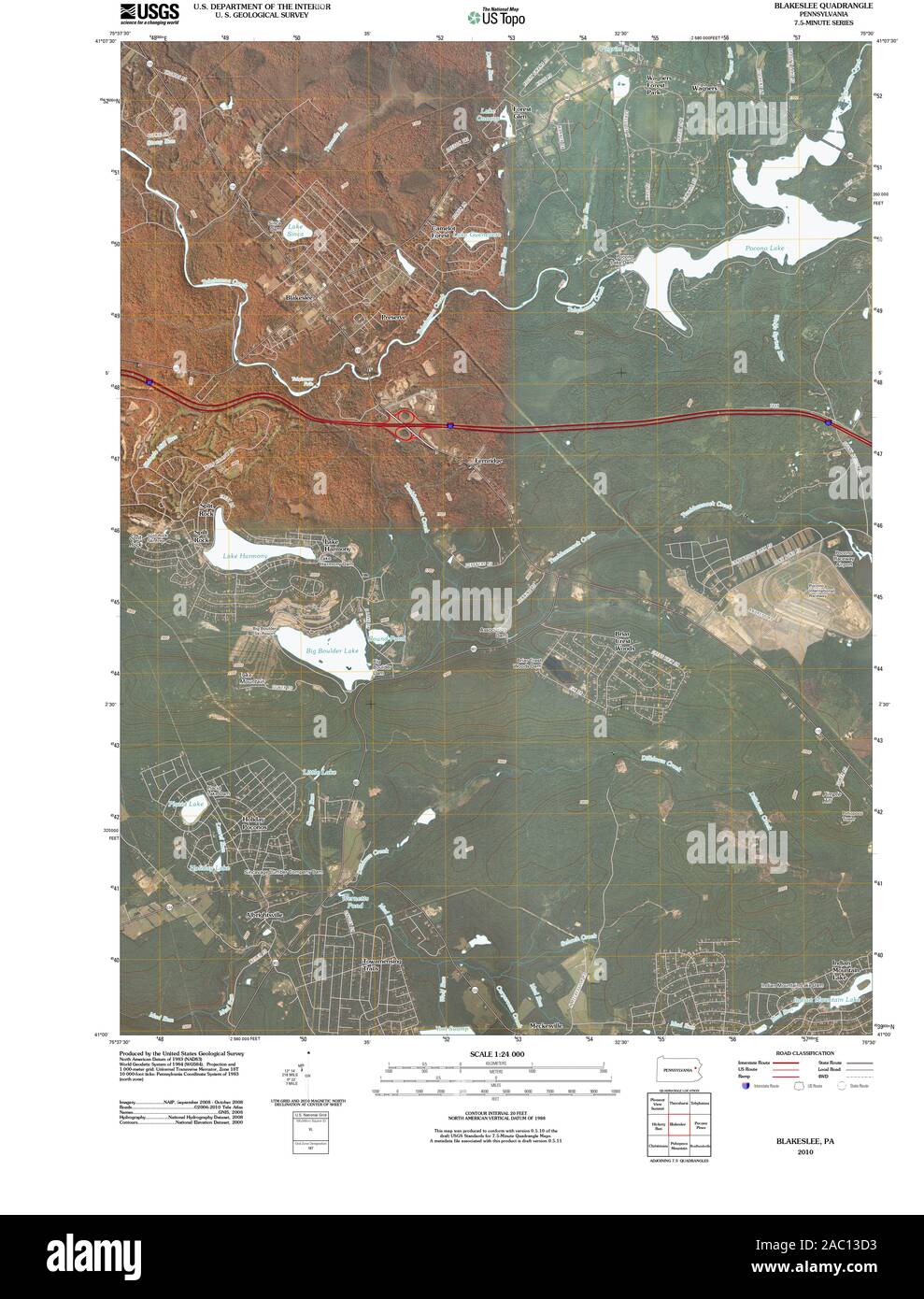 Blakeslee pennsylvania map hires stock photography and images Alamy