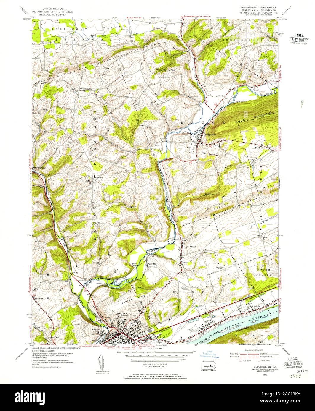 Bloomsburg map hires stock photography and images Alamy