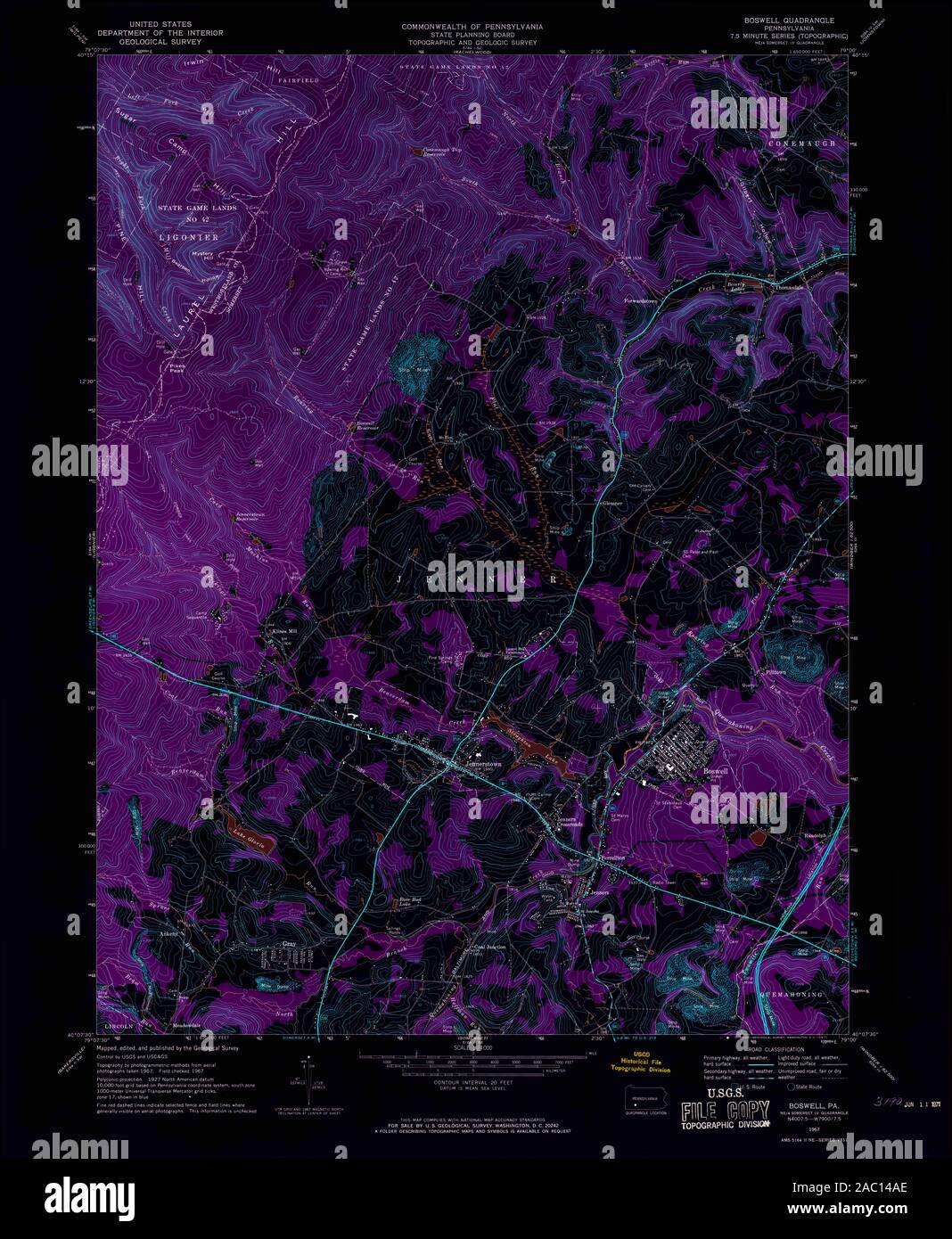 Map of boswell hires stock photography and images Alamy