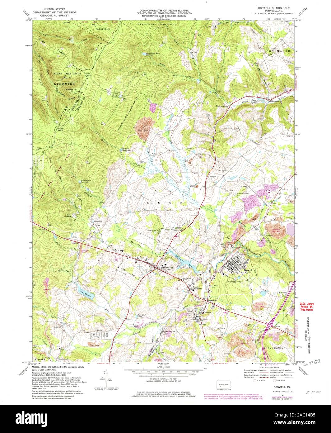Map of boswell hires stock photography and images Alamy