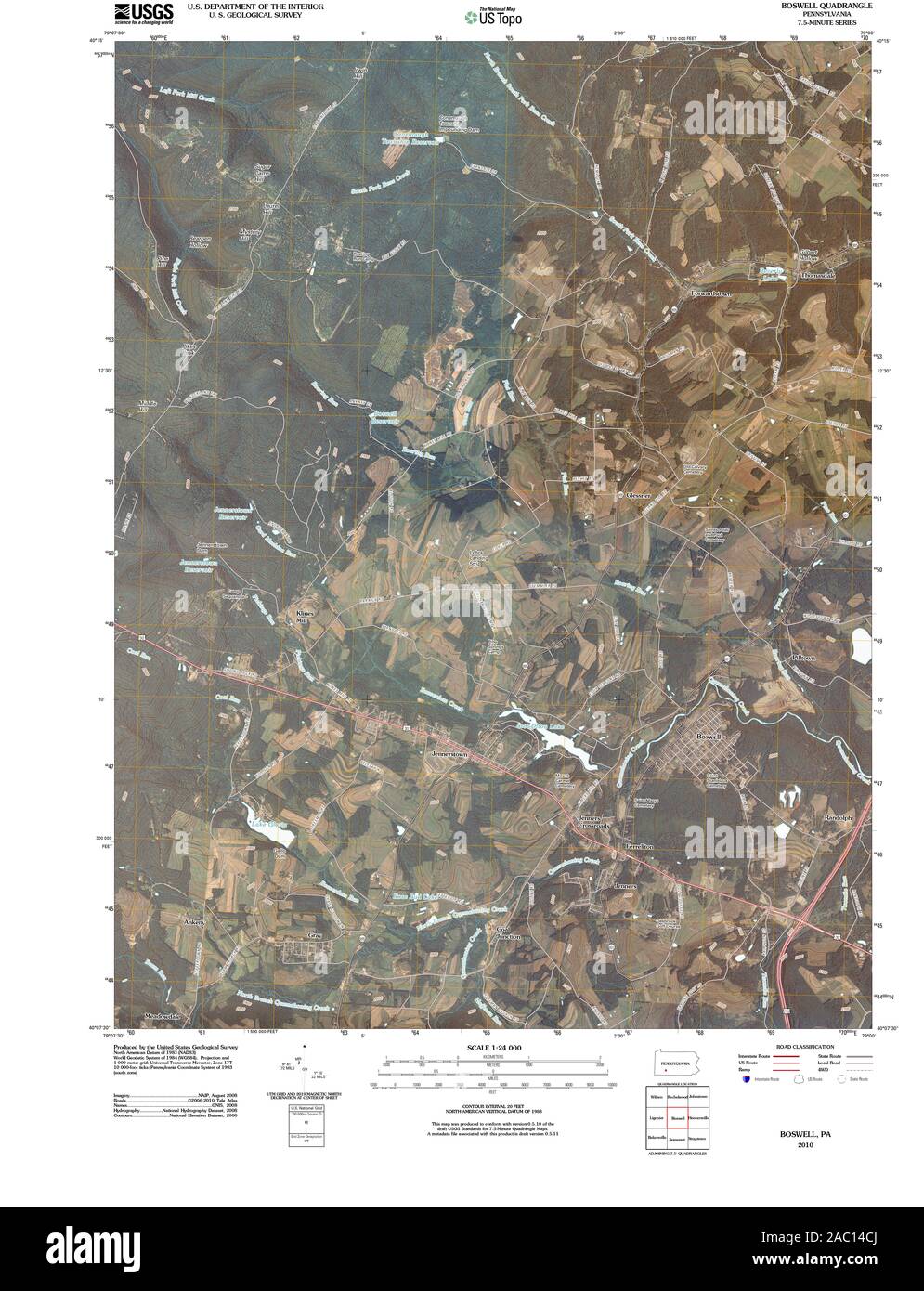 Map of boswell hires stock photography and images Alamy