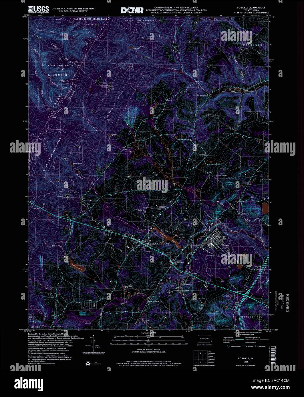 Map of boswell hires stock photography and images Alamy