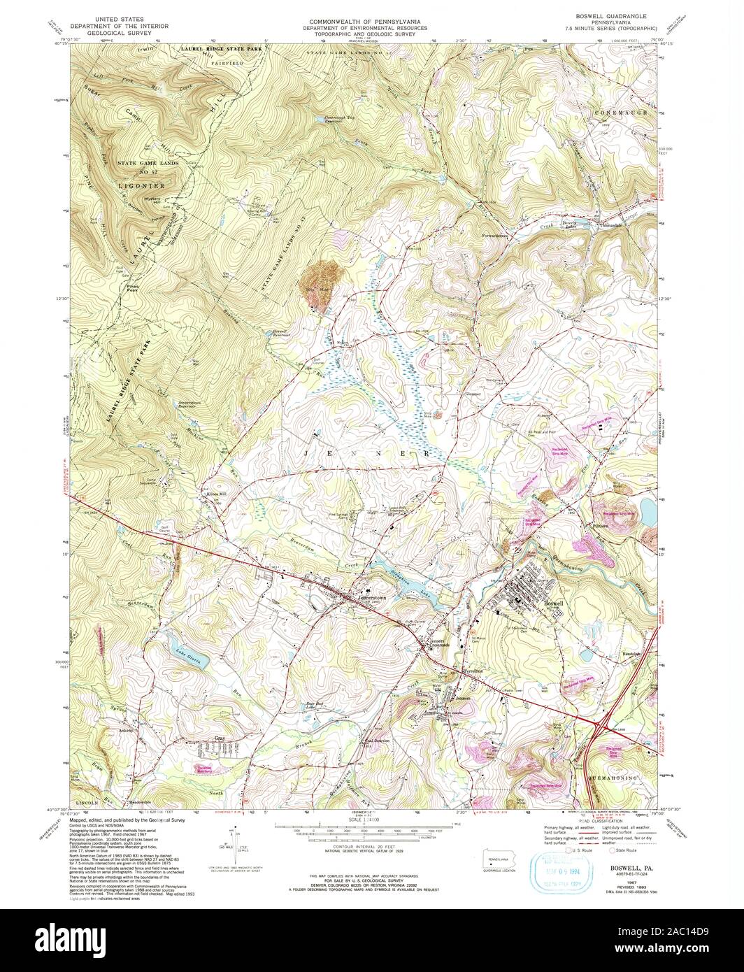 Map of boswell hires stock photography and images Alamy