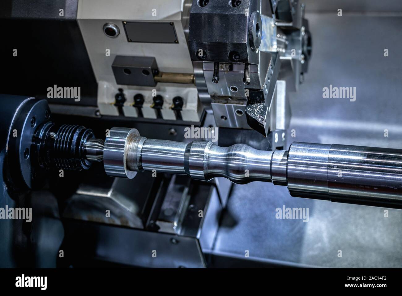 Industry milling mechanical turning metal working process metals parts ,Manufacturing industrial Stock Photo