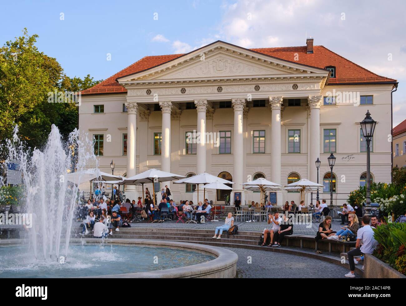 House of Music at the Presidential Palace at Bismarck sqaure, Regensburg, Upper Palatinate, Bavaria, Germany Stock Photo