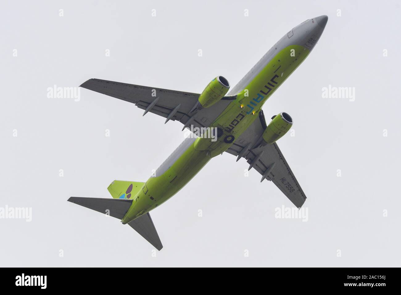 JINTO  Tokyo, Japan - Apr 17, 2019. HL7558 Jin Air Boeing 737-800 taking