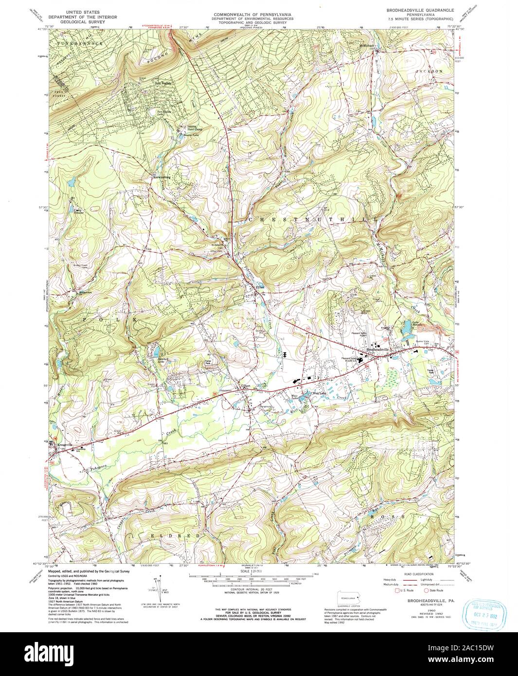 Map of brodheadsville hires stock photography and images Alamy