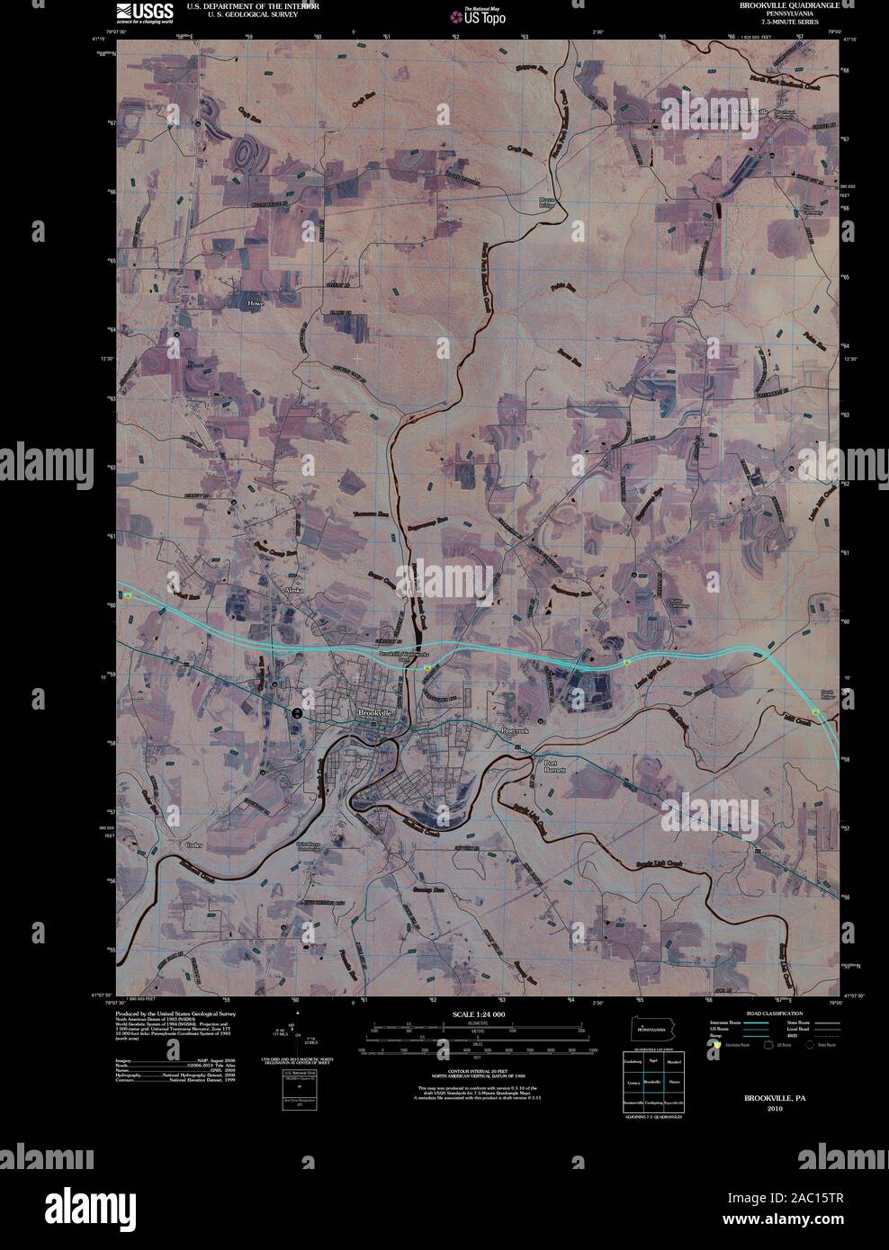 Brookville pennsylvania map hires stock photography and images Alamy