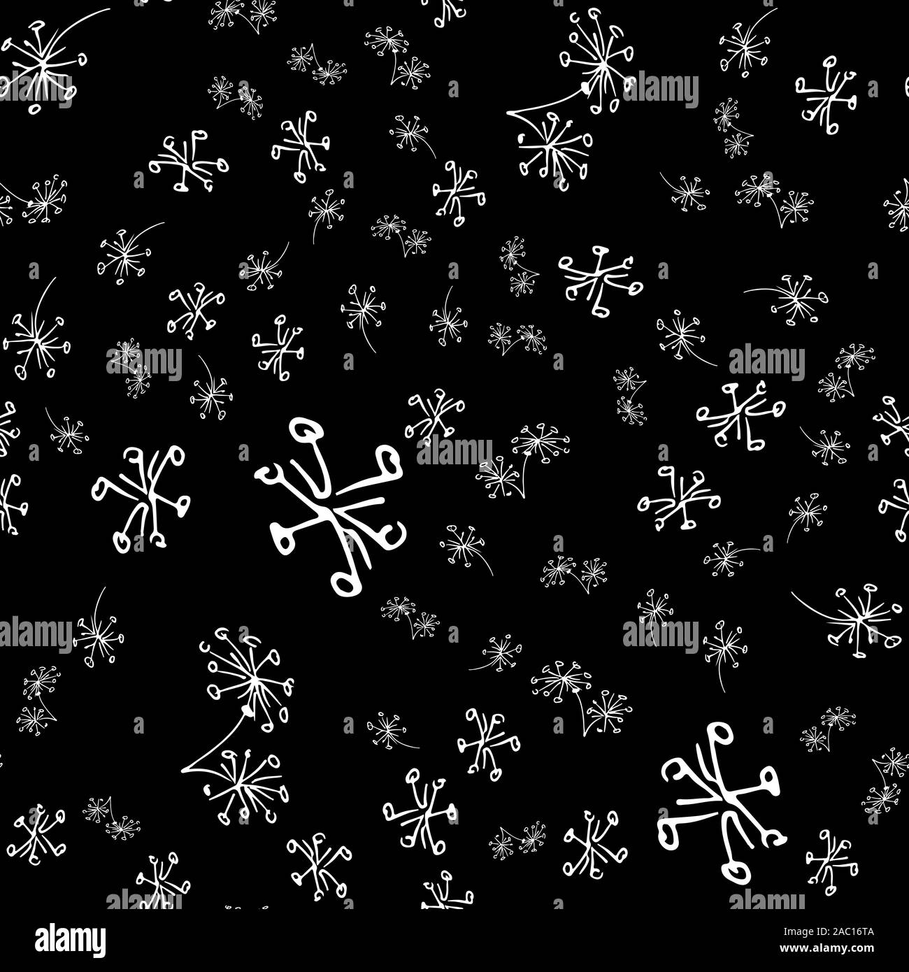 Black and white floral endless pattern hi-res stock photography and ...