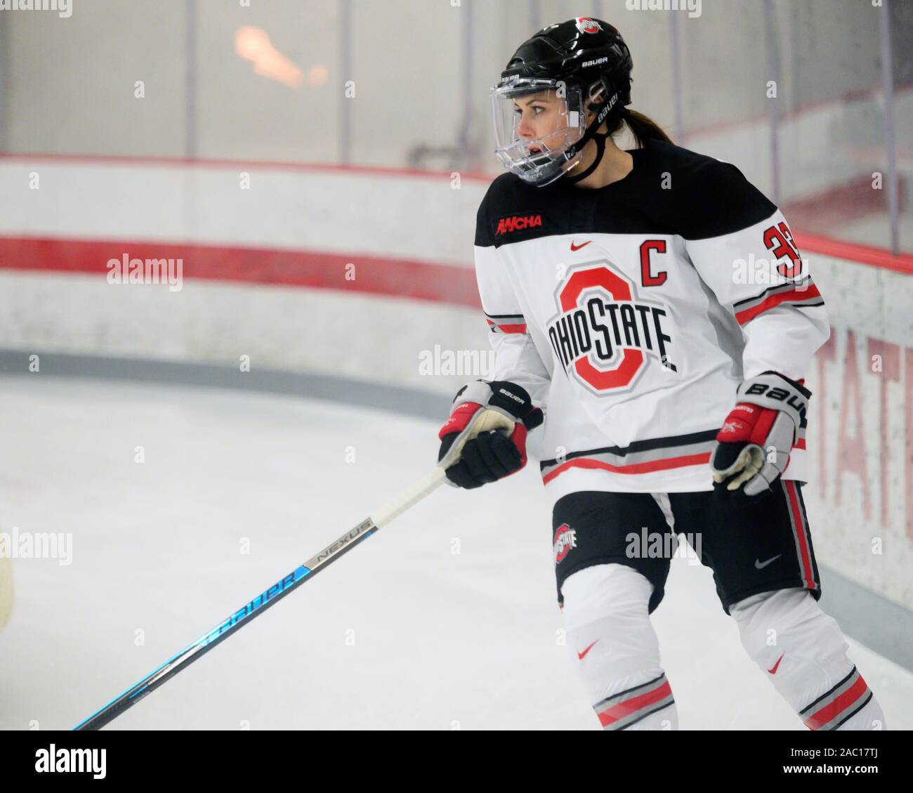 Columbus, Ohio, USA. 29th Nov, 2019. Ohio State Buckeyes defenseman