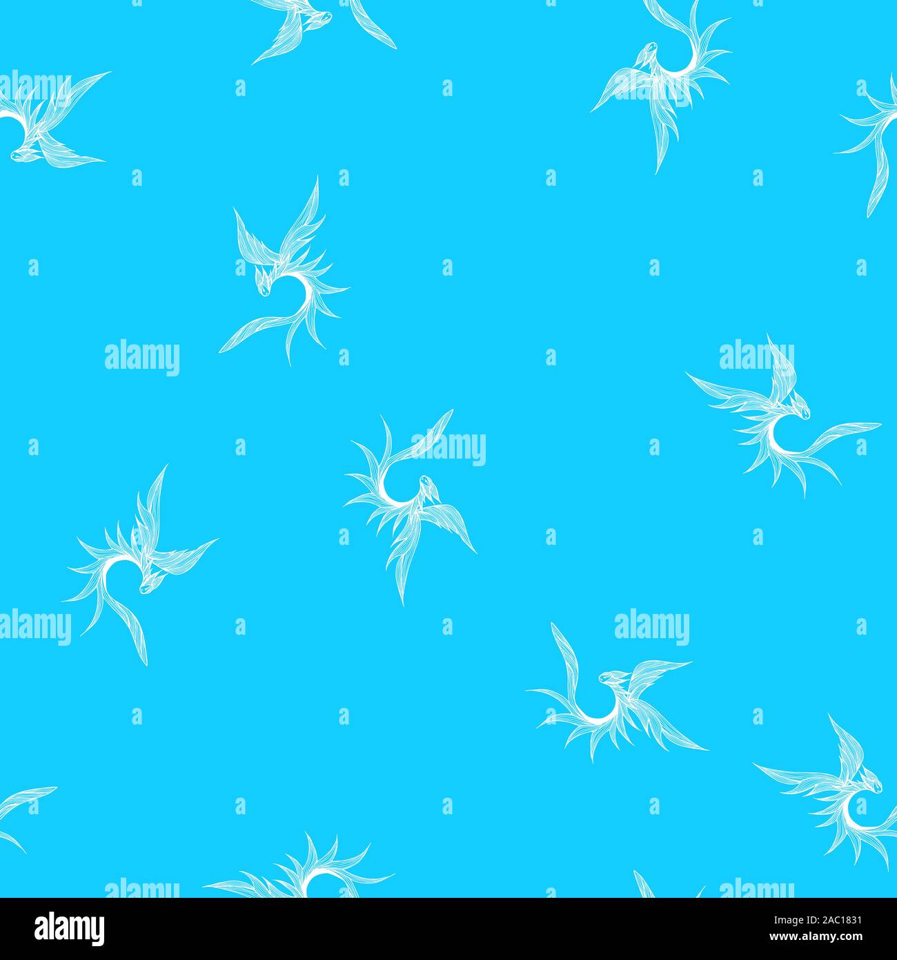 Seamless pattern of hand drawn vector dragon isolated on white ...