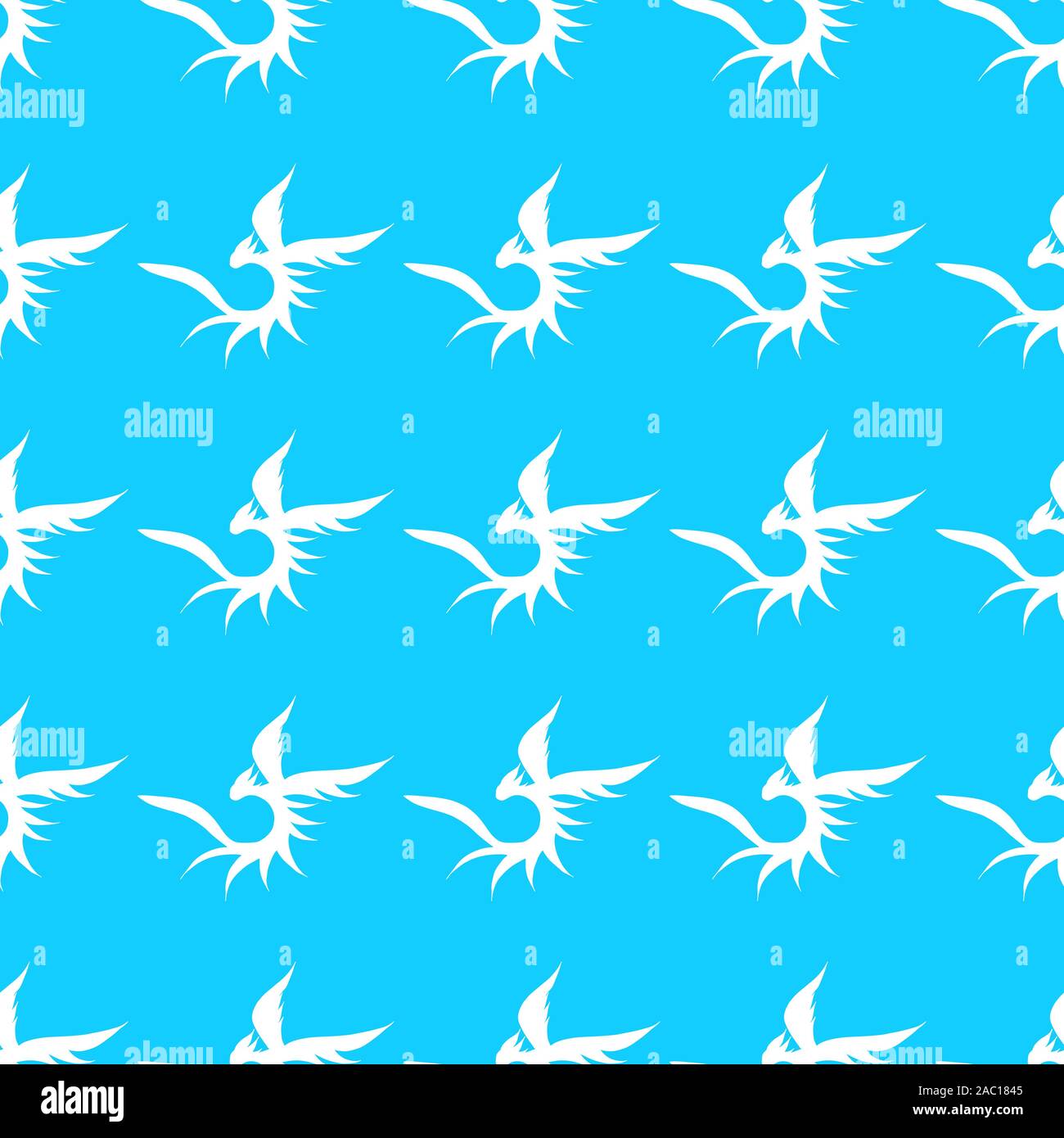 Seamless pattern of hand drawn vector dragon isolated on white ...