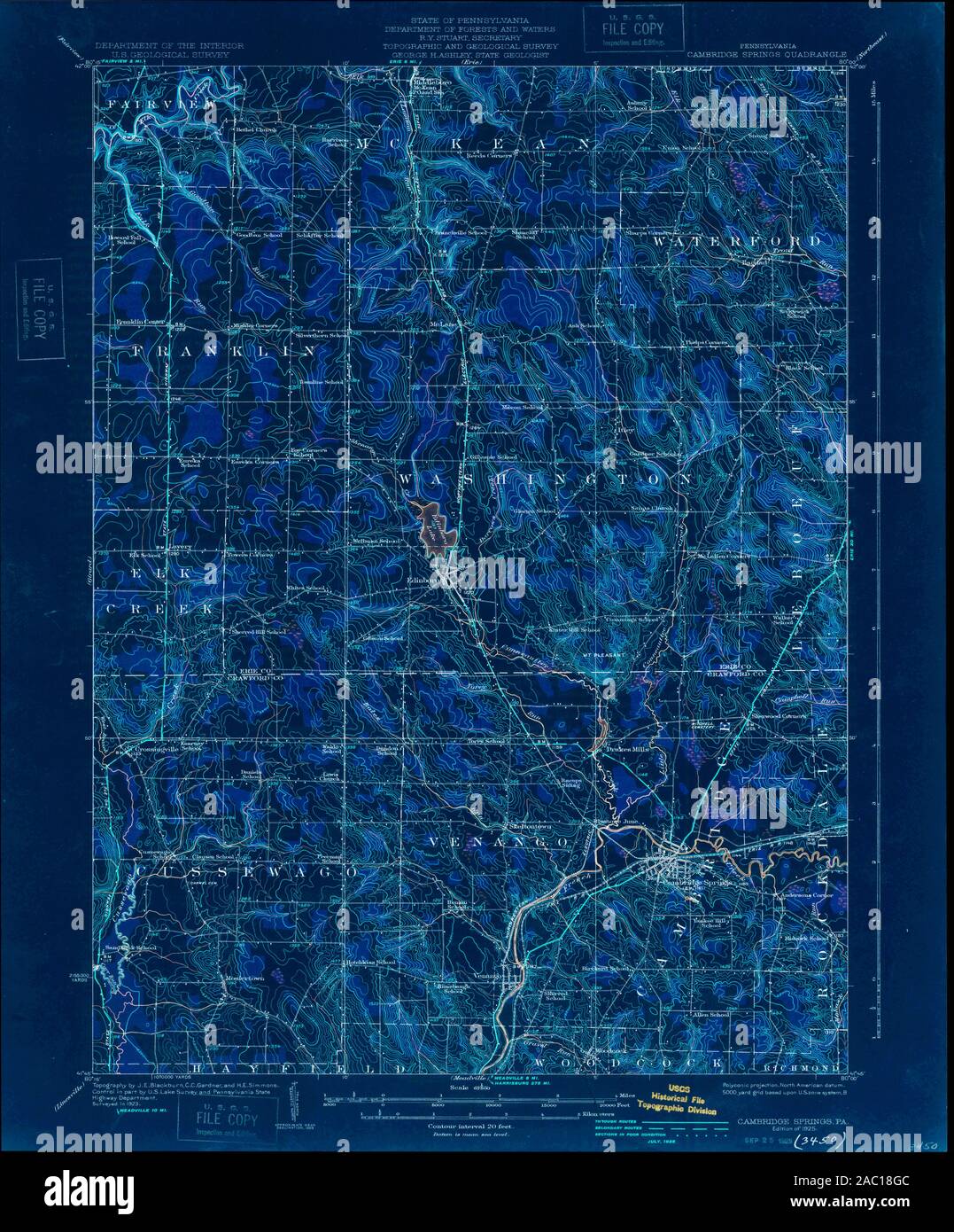 Map of cambridge springs hires stock photography and images Alamy