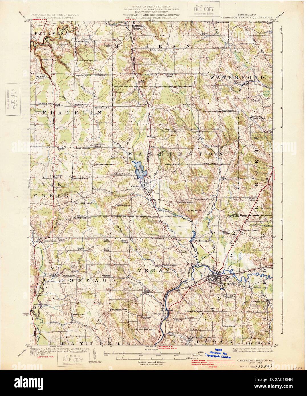 Map of cambridge springs hires stock photography and images Alamy