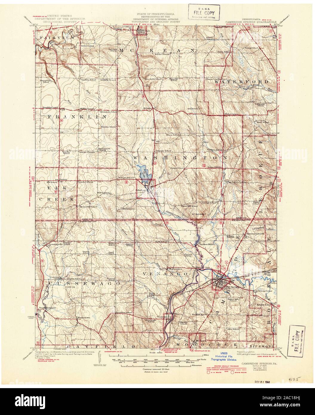 Map of cambridge springs hires stock photography and images Alamy