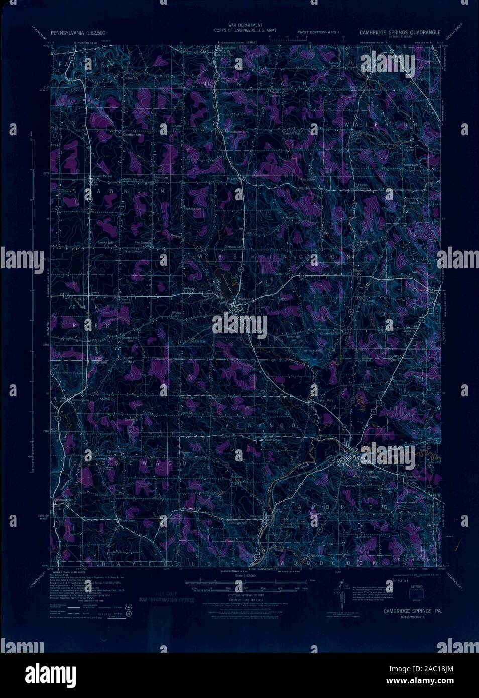 Map of cambridge springs hires stock photography and images Alamy