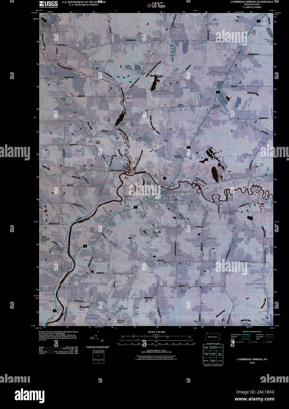 Map of cambridge springs hires stock photography and images Alamy