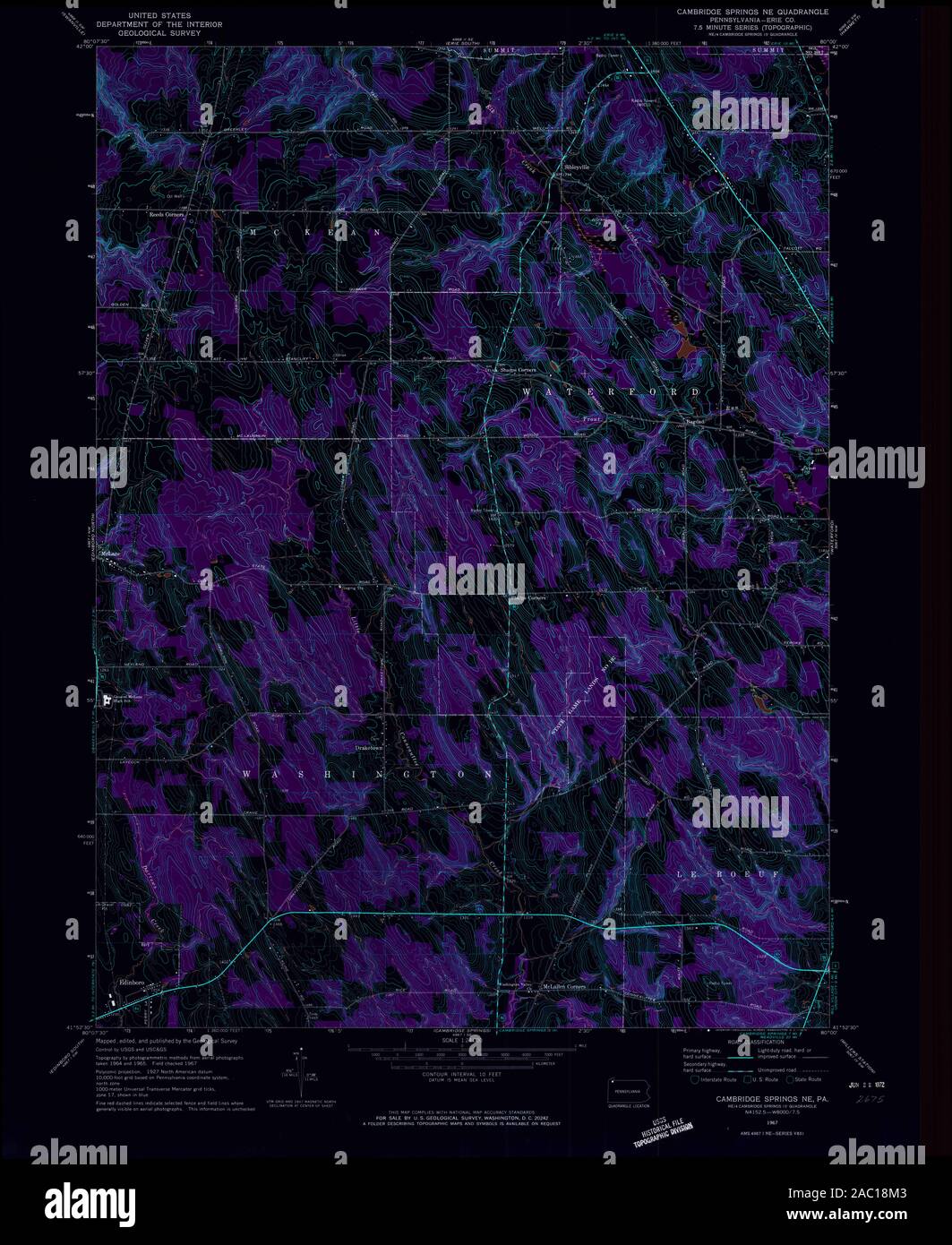 Map of cambridge springs hires stock photography and images Alamy