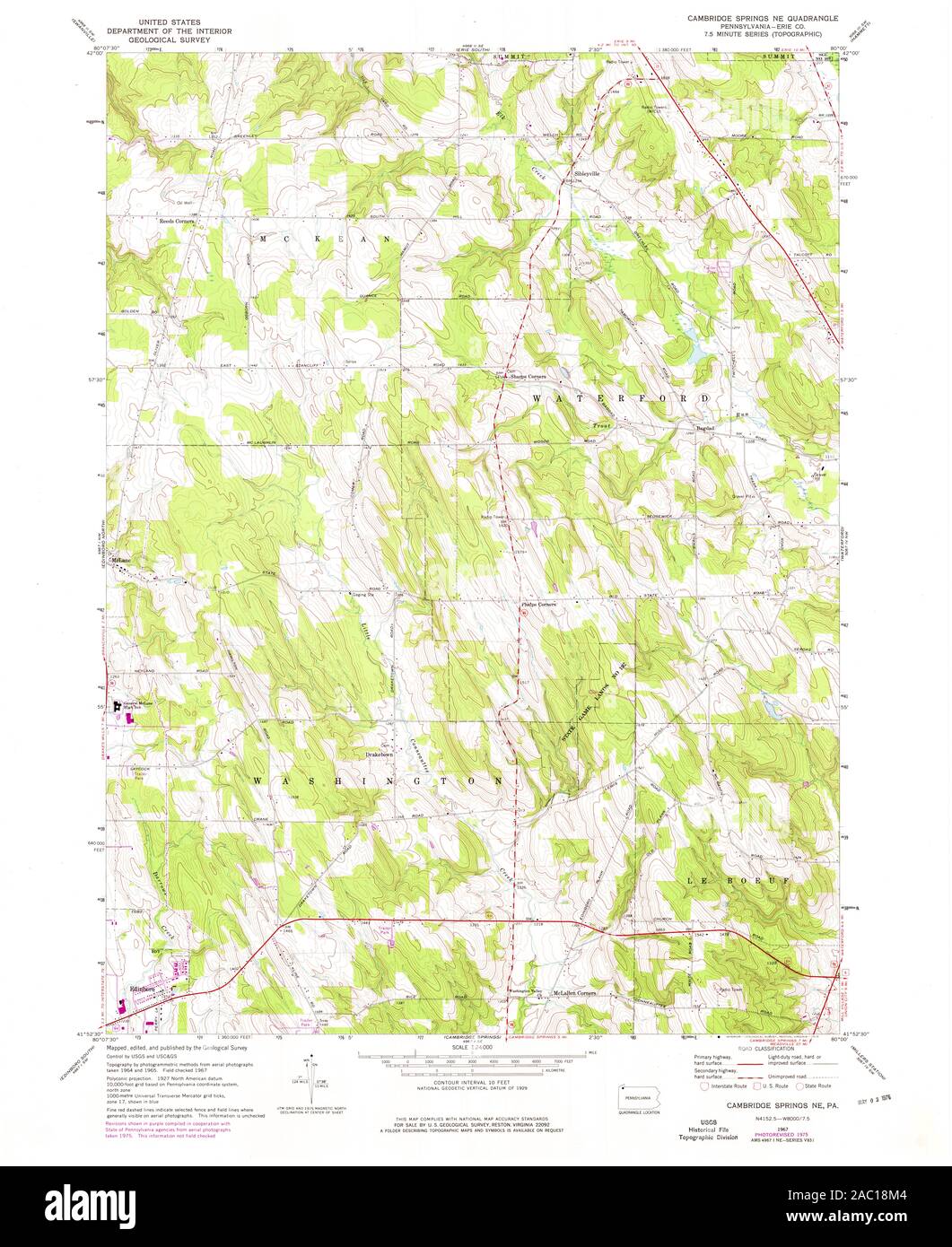 Map of cambridge springs hires stock photography and images Alamy