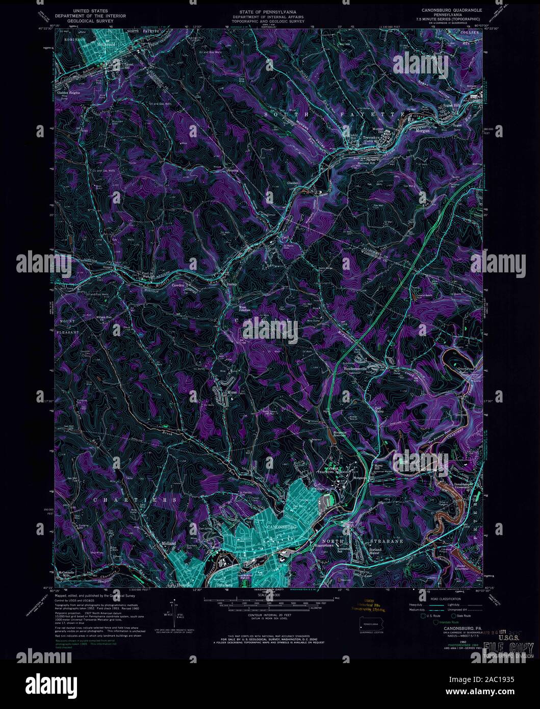 Canonsburg pennsylvania map hires stock photography and images Alamy
