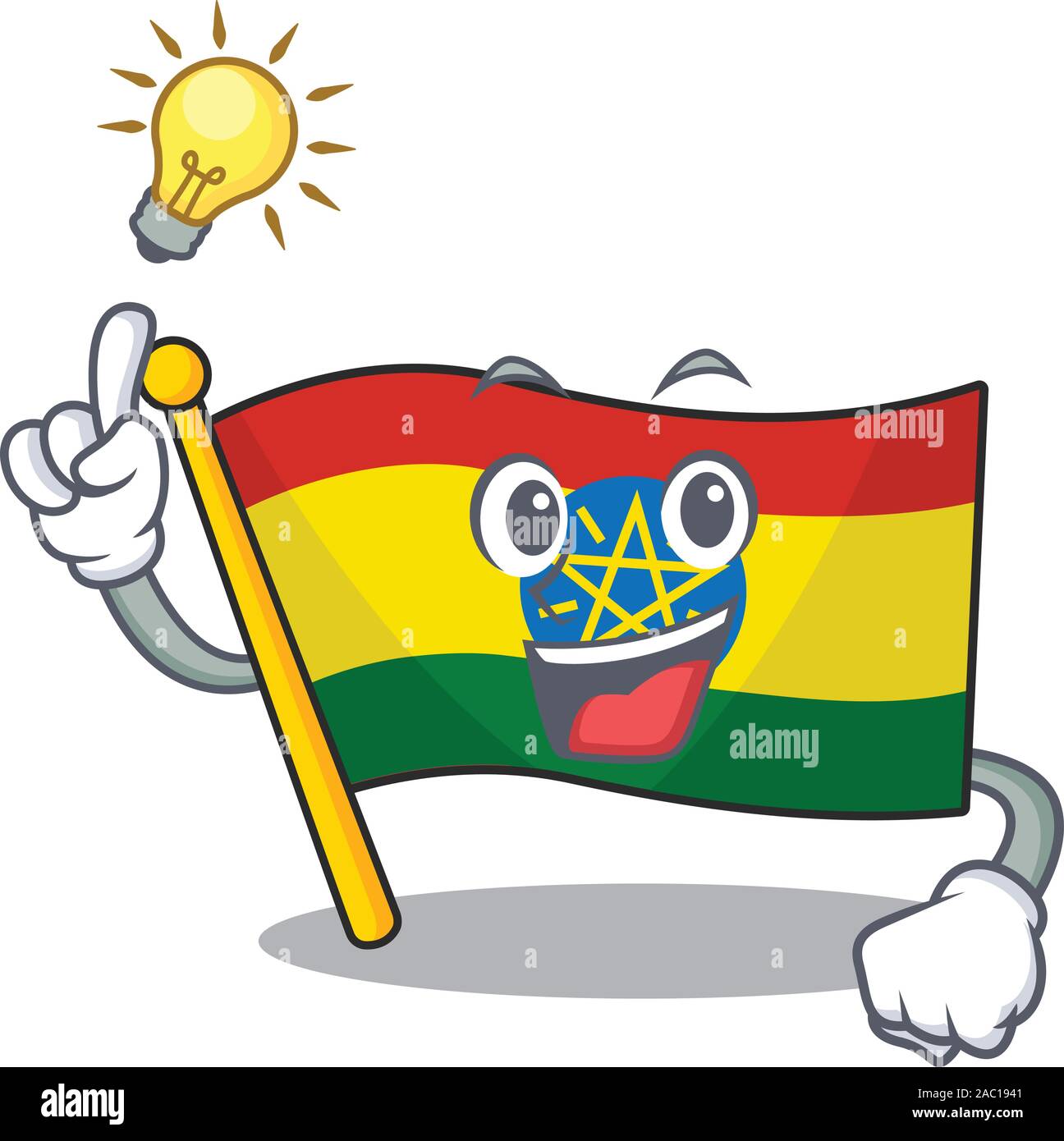 Have an idea cute flag ethiopia on a cartoon style Stock Vector Image & Art  - Alamy