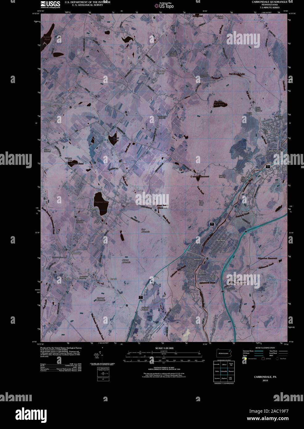 Carbondale pennsylvania map hires stock photography and images Alamy