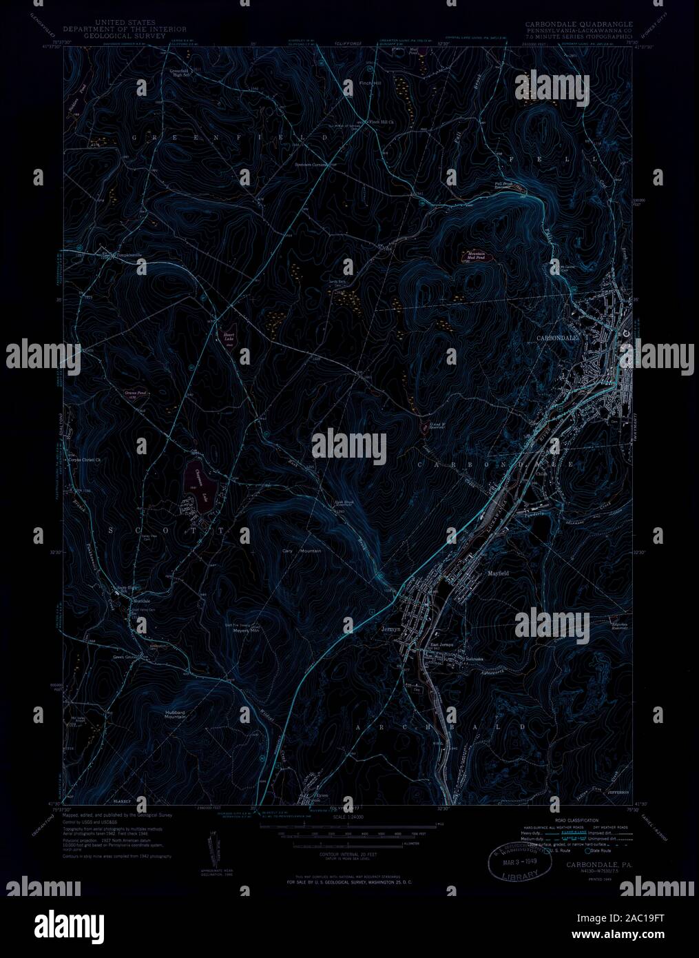 Carbondale pennsylvania map hires stock photography and images Alamy