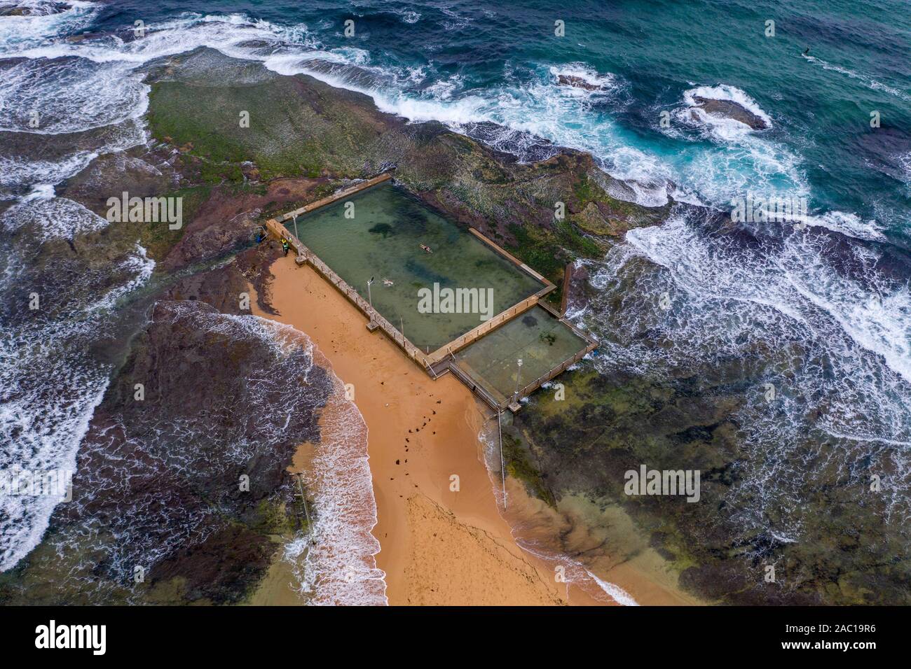 Mona Vale tidal swimming pool in Sydney, New South Wales, Australia Stock Photo