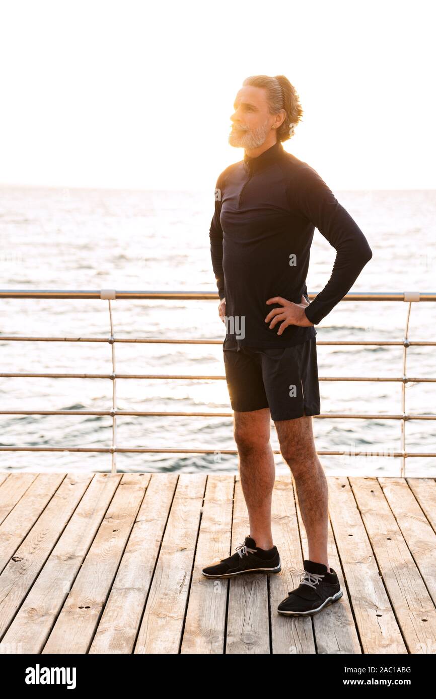 old man jogging suit