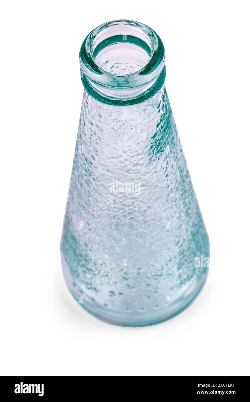 The Vintage Glass Bottle Isolated on White Background Stock Photo - Alamy