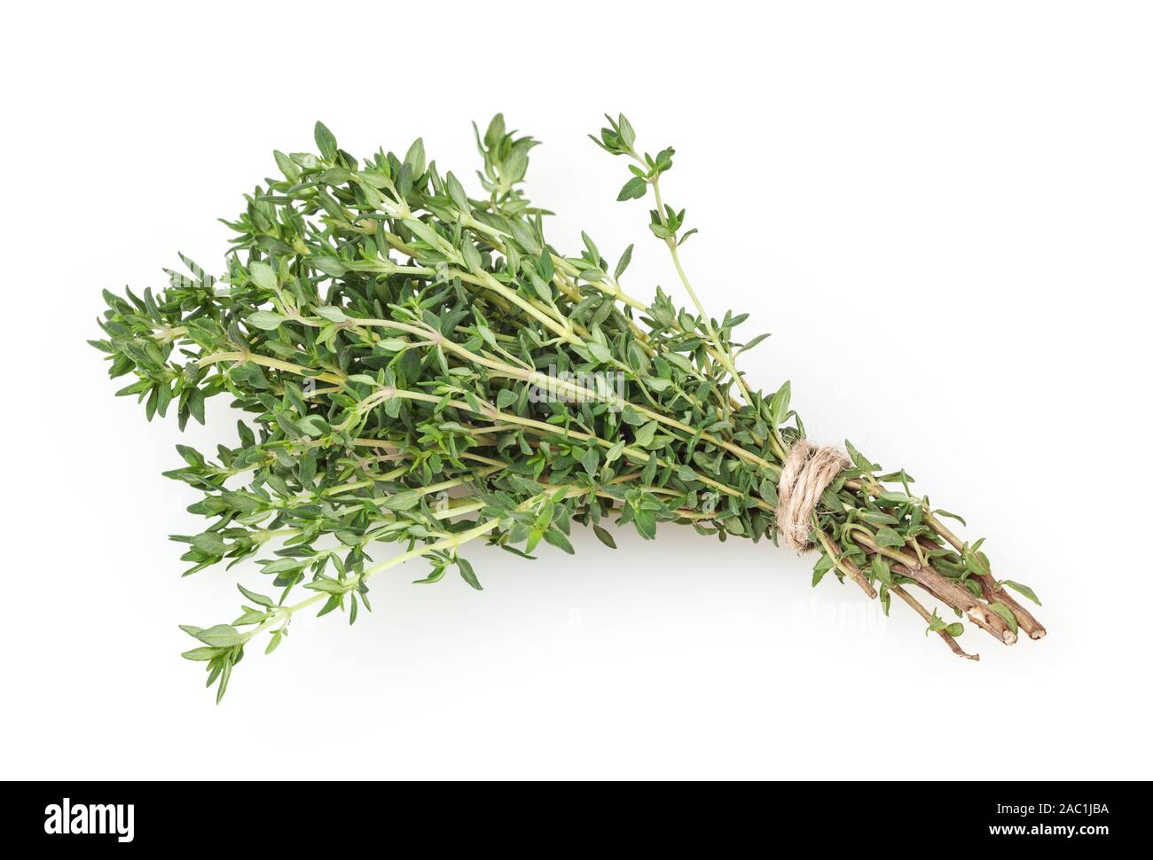 Fresh thyme bunch isolated on white background Stock Photo Alamy