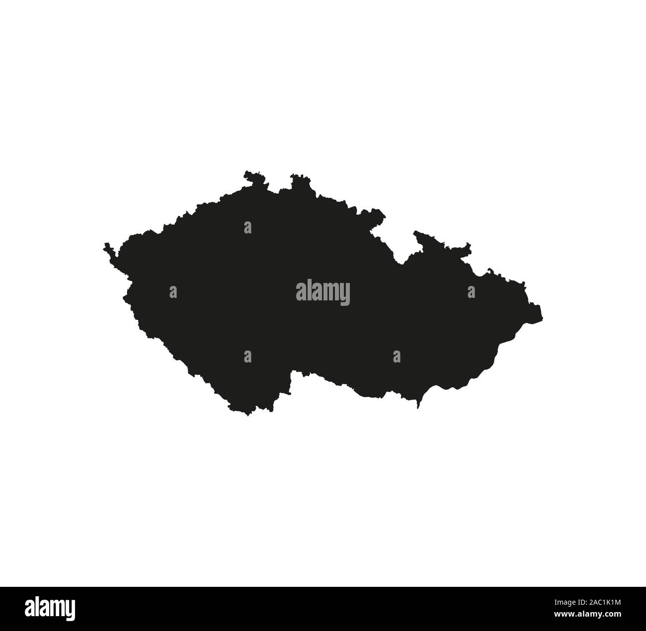 Czech republic map on white background. Vector illustration Stock