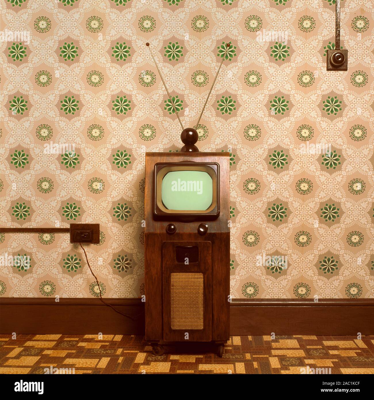 Old television Stock Photo