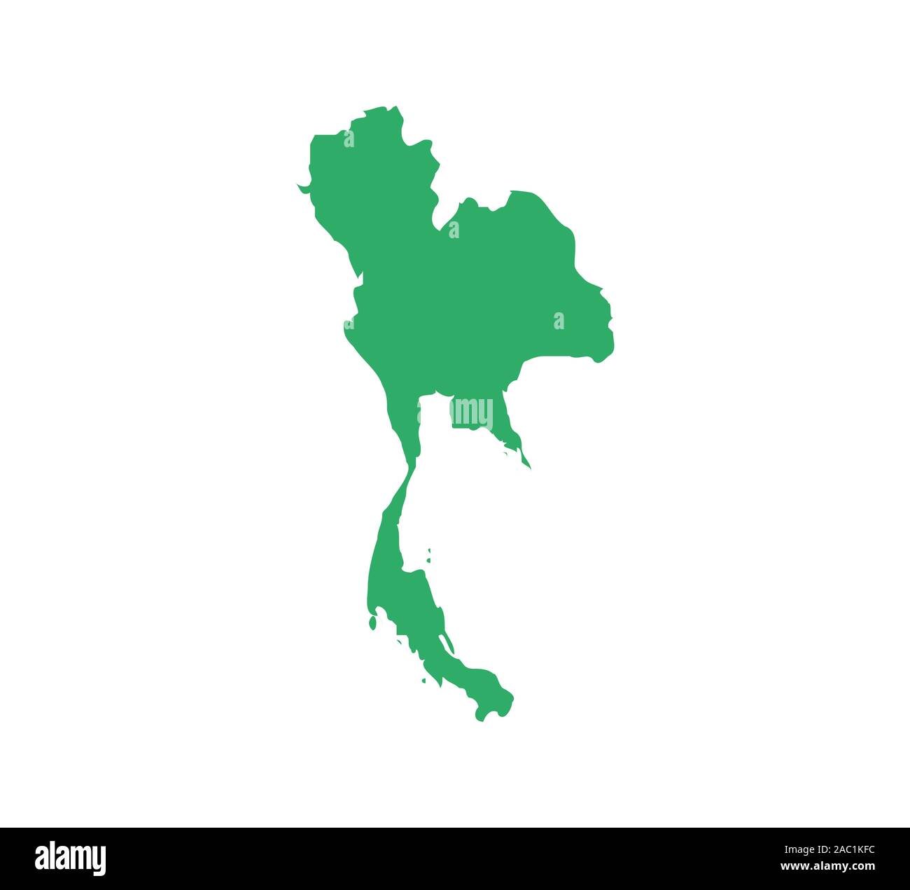 Thailand map on white background. Vector illustration. Stock Vector