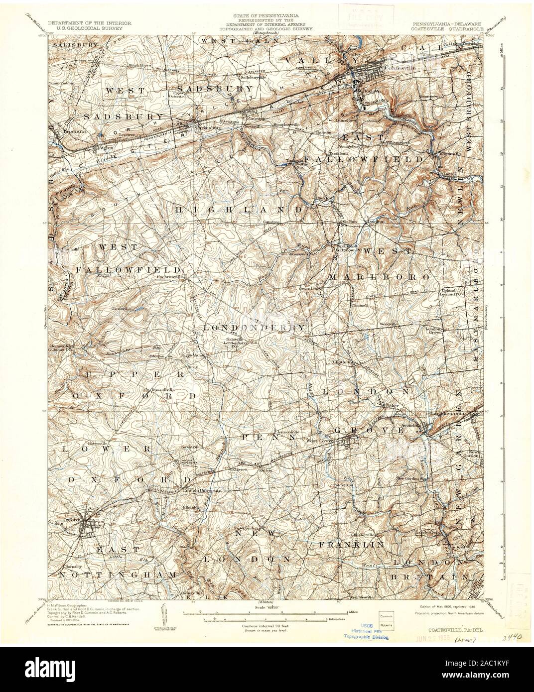 Map of coatesville hi-res stock photography and images - Alamy