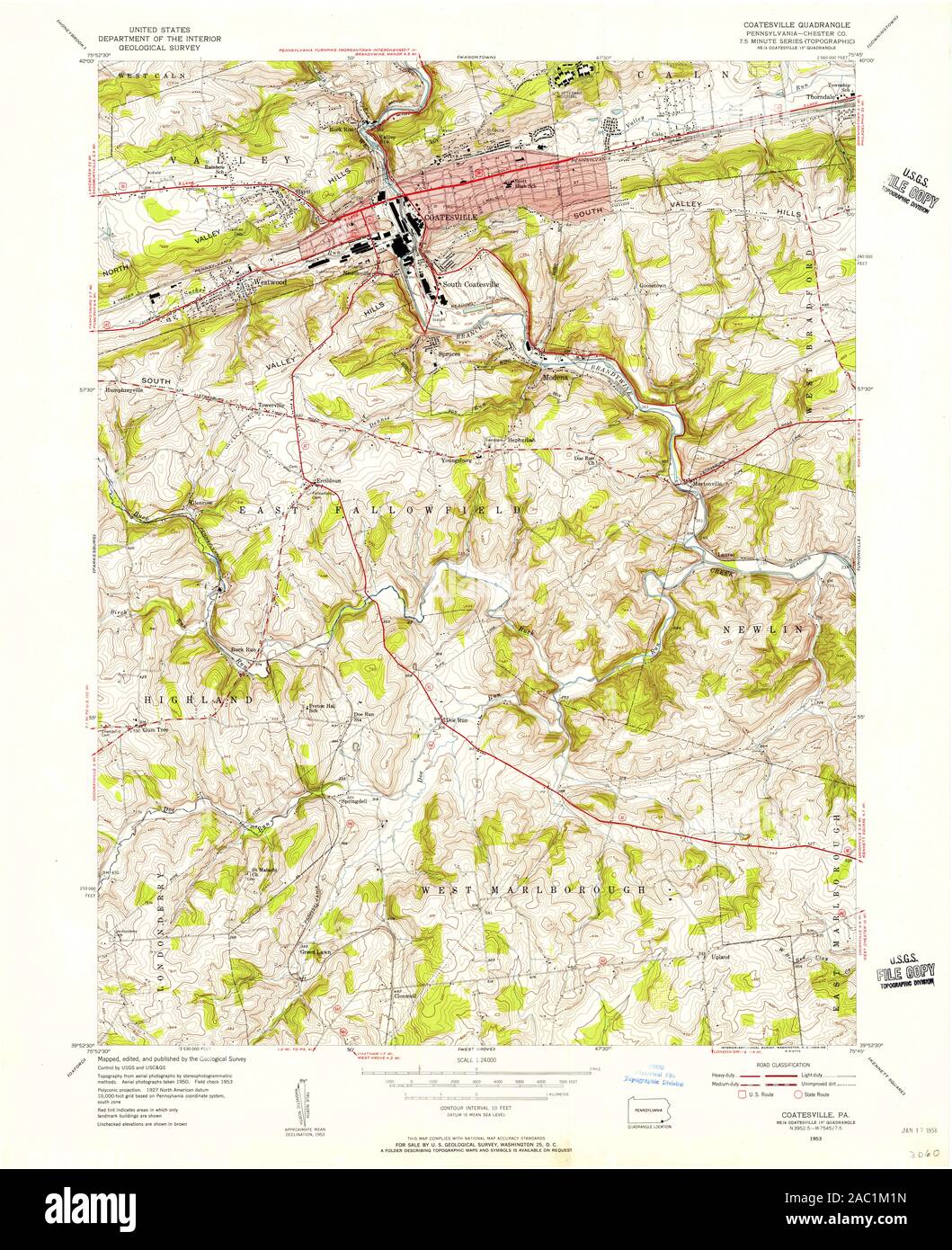 Map of coatesville hi-res stock photography and images - Alamy