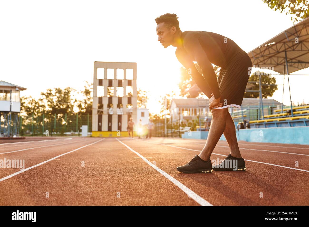 African american man running hi res stock photography and images Alamy