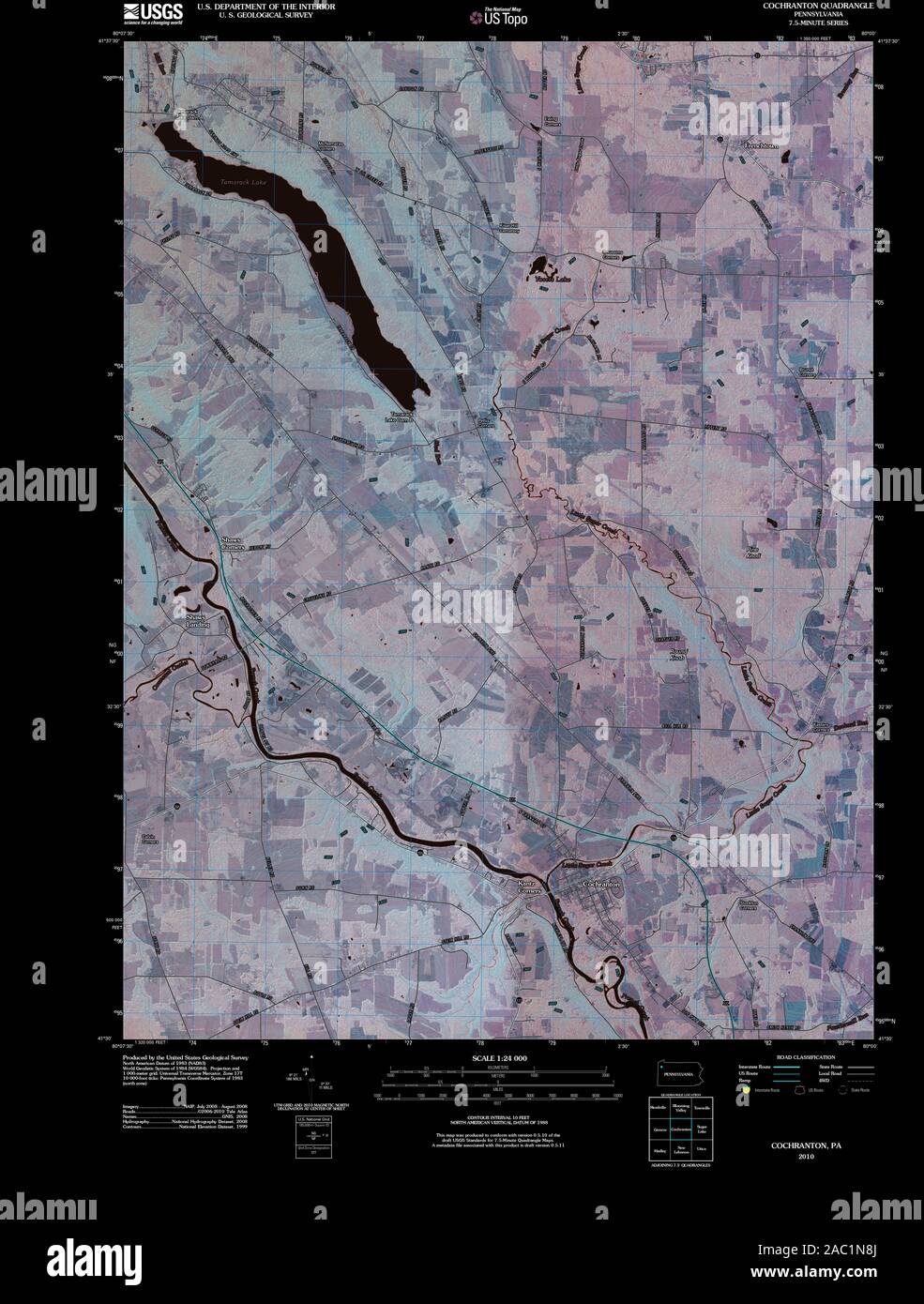 Map of cochranton hires stock photography and images Alamy