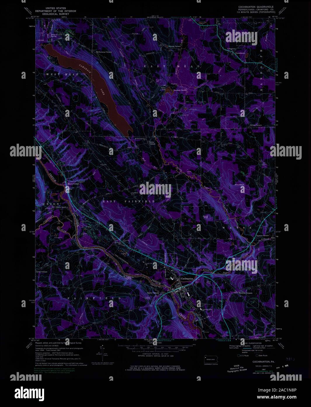 Map of cochranton hires stock photography and images Alamy