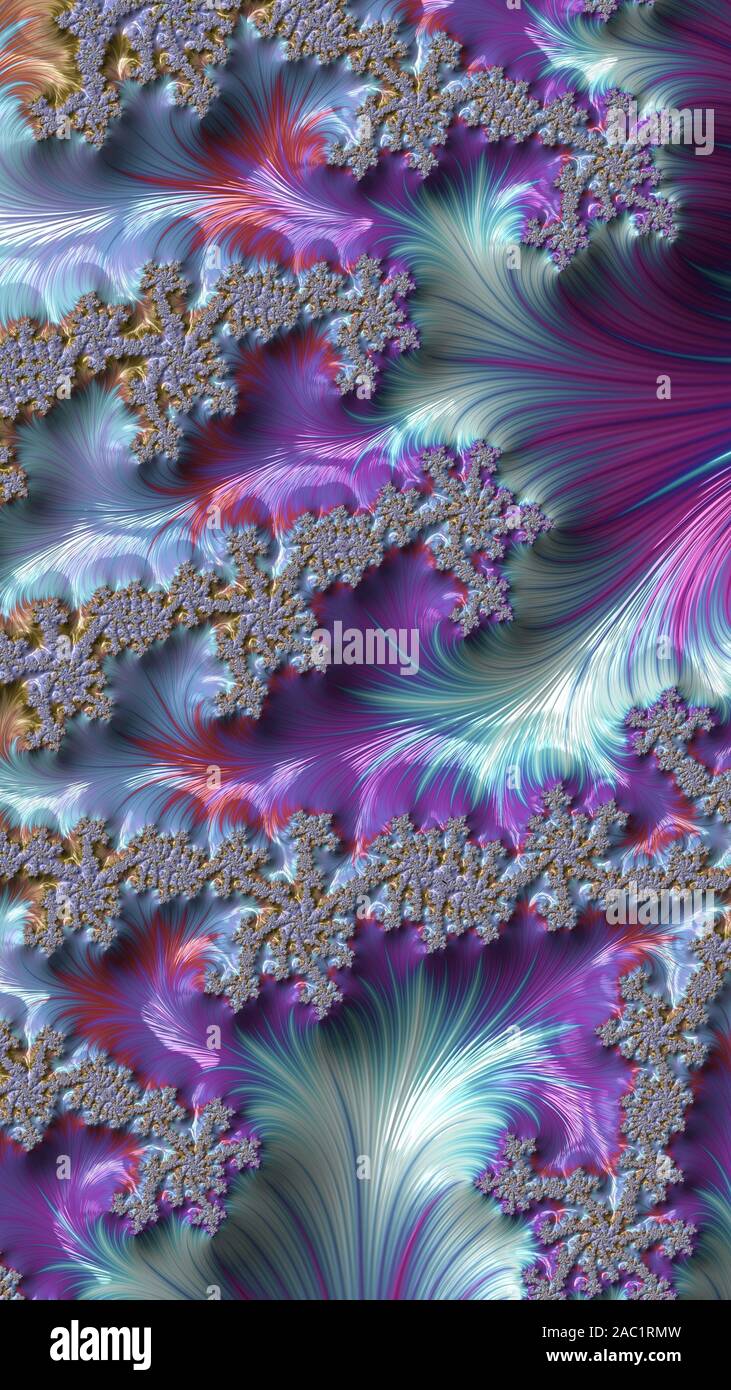 Artfully 3D rendering fractal, fanciful abstract illustration and ...