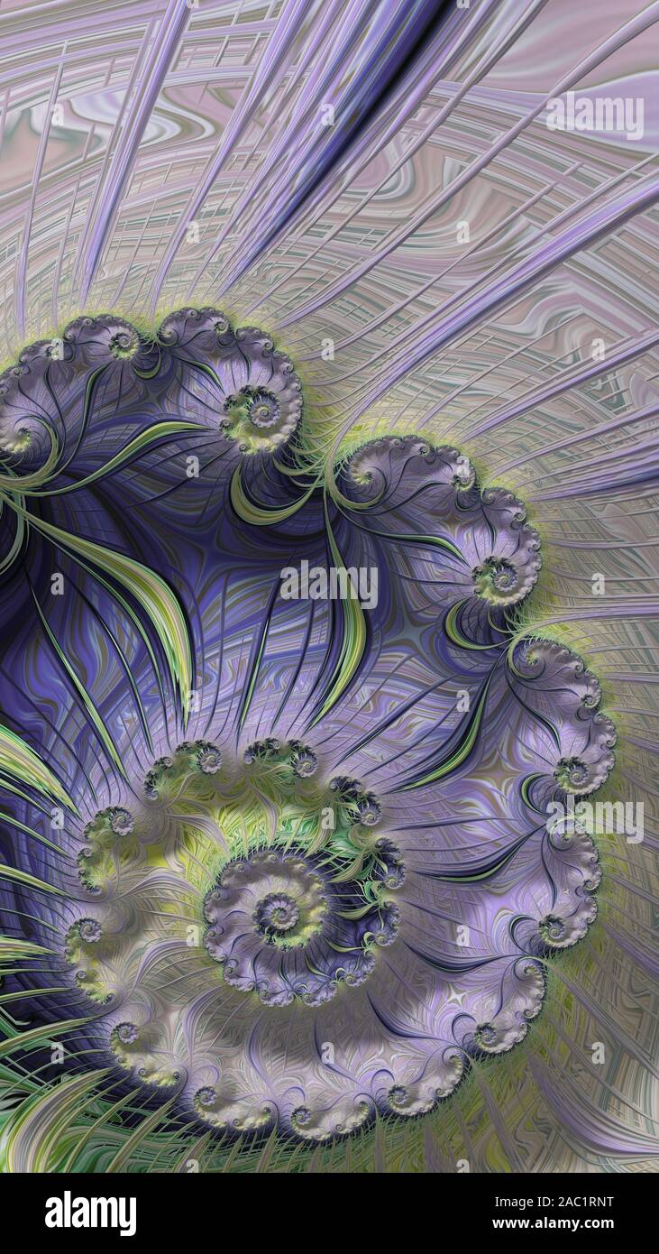 Artfully 3D rendering fractal, fanciful abstract illustration and ...