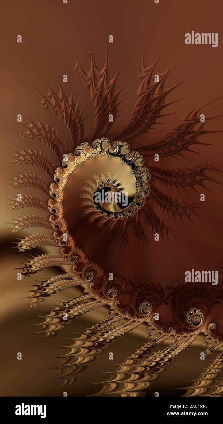 Artfully 3D rendering fractal, fanciful abstract illustration and ...