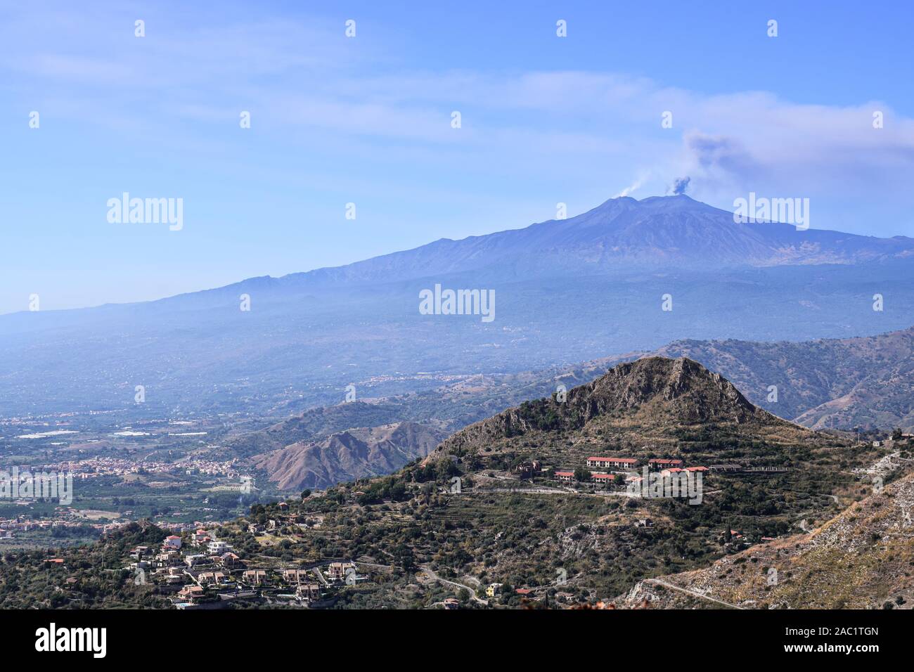 Etna volcano erupting in Sicily, Italy Stock Photo Alamy