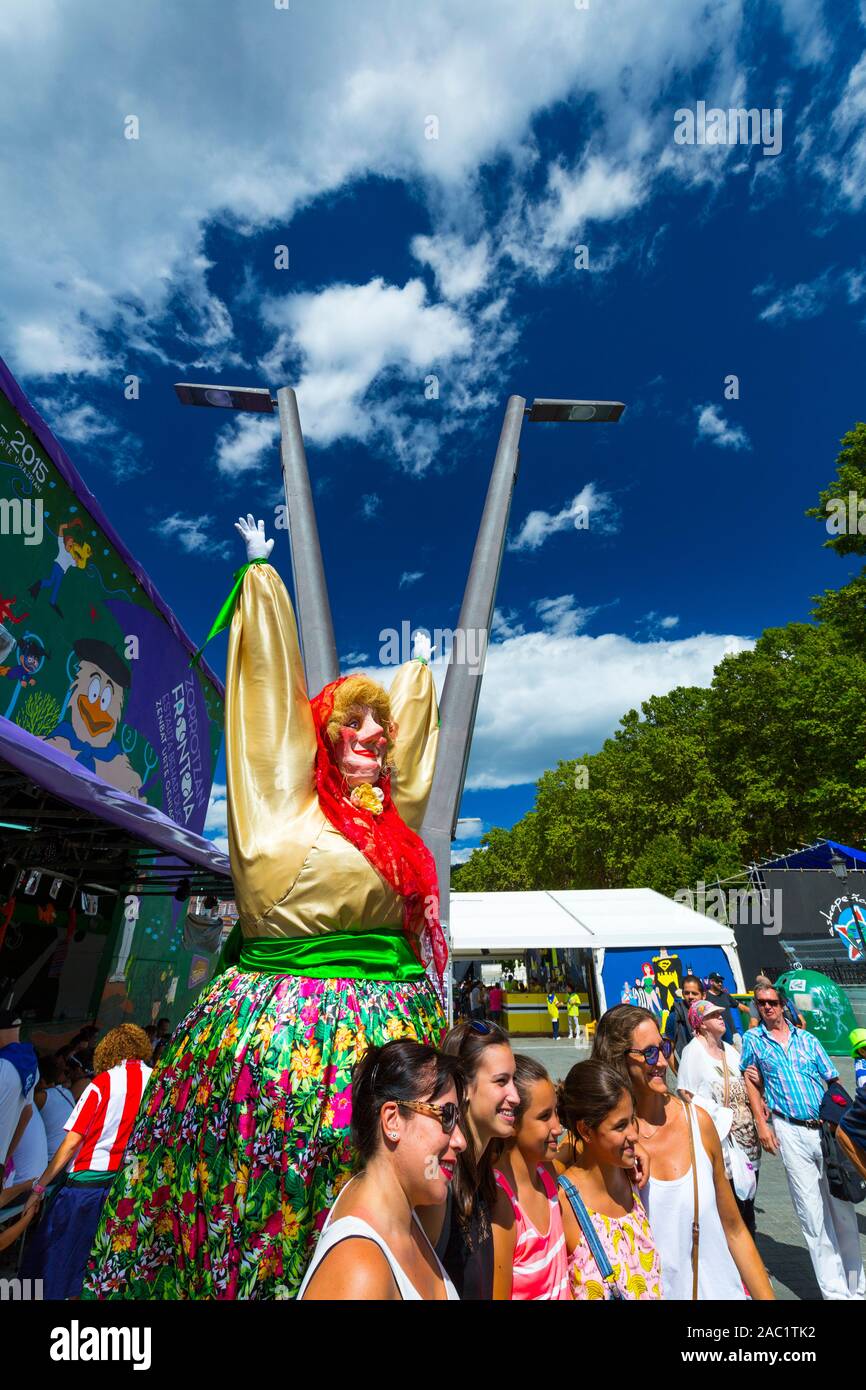 Marijaia, Aste Nagusia (English: Great Week) the main festival of Bilbao, Bizkaia, Basque Country, Spain, Europe Stock Photo