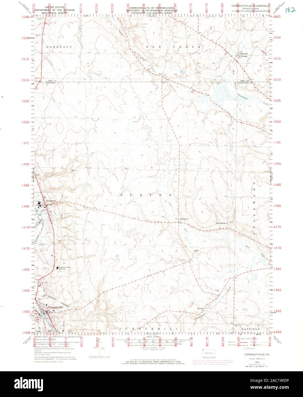 Map of conneautville hires stock photography and images Alamy