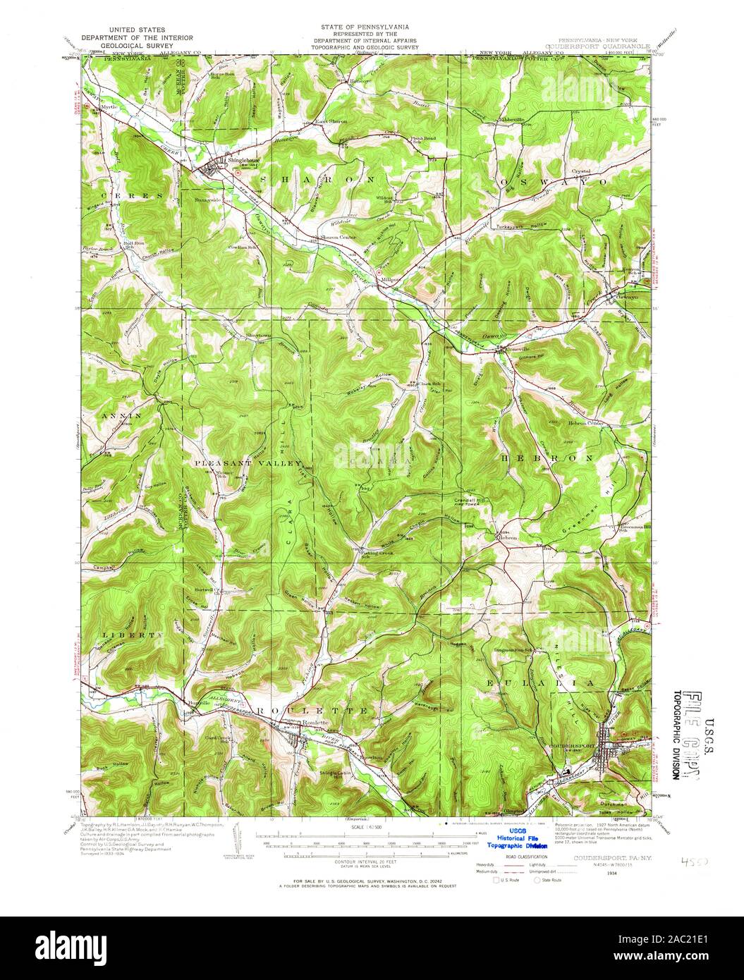 Coudersport pennsylvania map hires stock photography and images Alamy