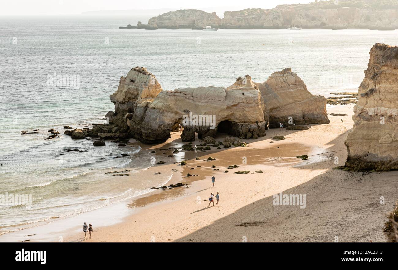 the big rock of 'Praia da Rocha' Stock Photo