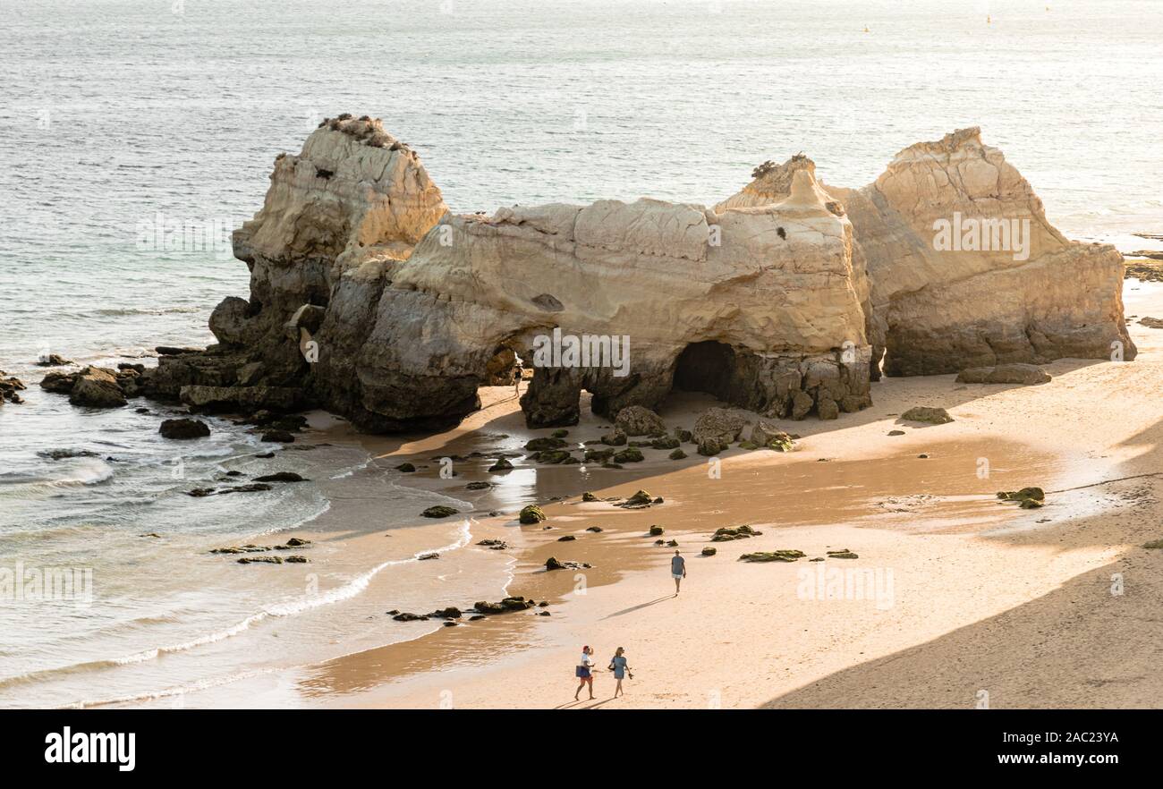 the big rock of 'Praia da Rocha' Stock Photo