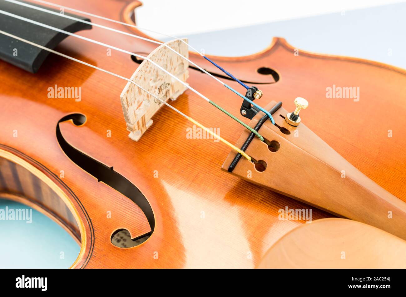 violin harmonic table high angle view close up Stock Photo Alamy