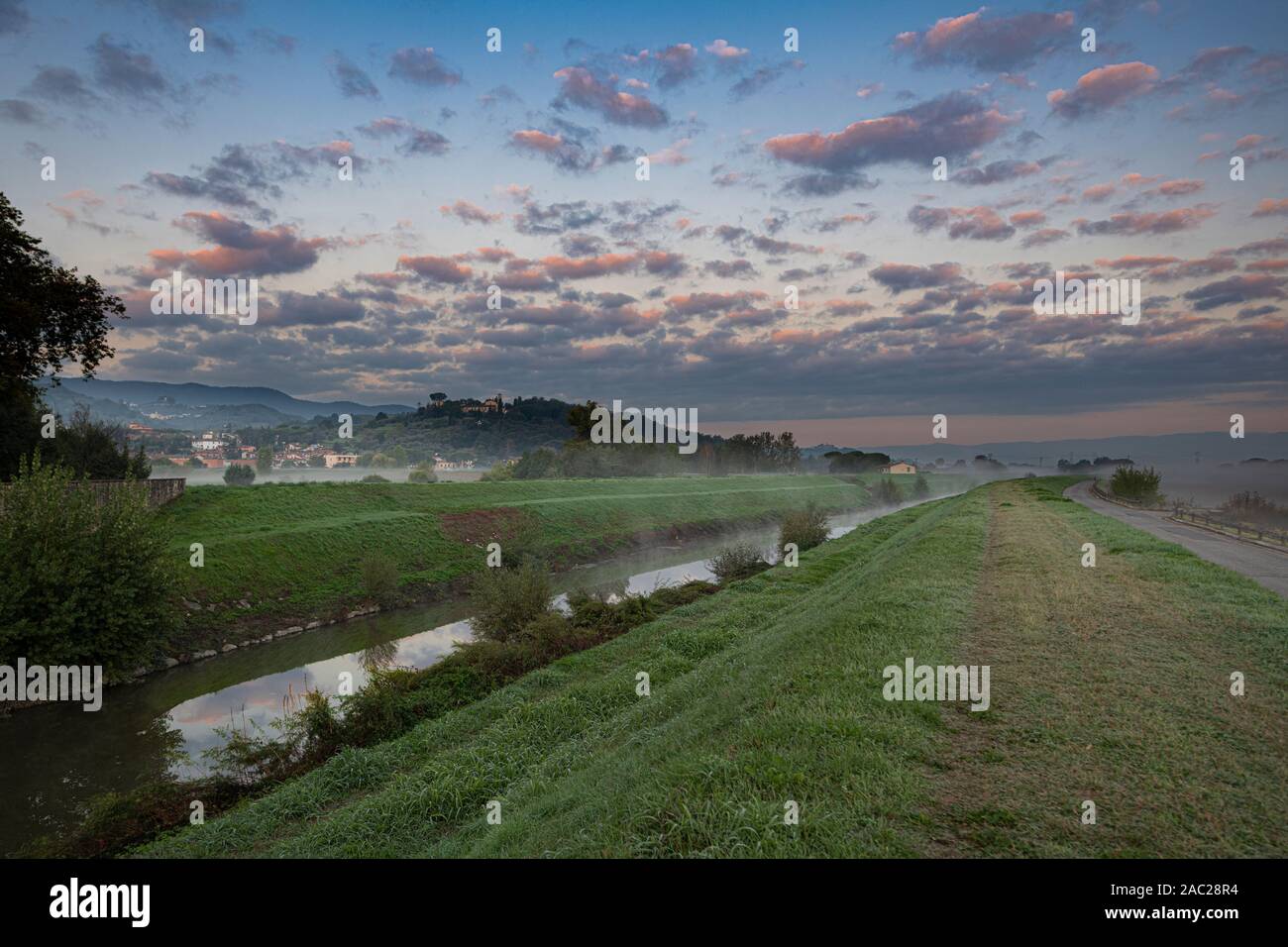 Sunrise in Tuscany Stock Photo